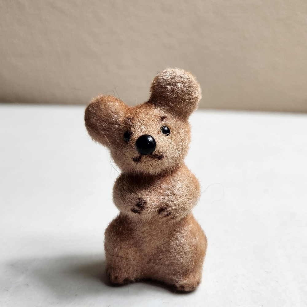 Wagner Handwork Kunstlerschutz West Germany Vintage Flocked Koala Bear